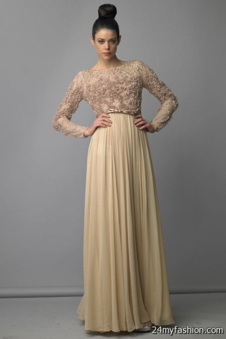 Champagne evening gowns 2018-2019