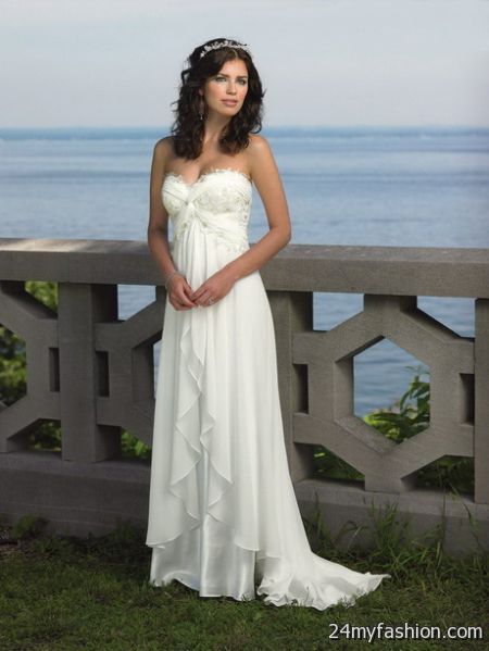 Chiffon beach wedding dress 2018-2019