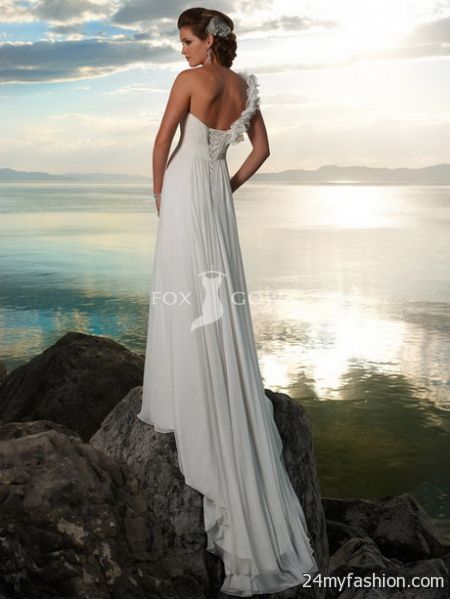 Chiffon beach wedding dress 2018-2019