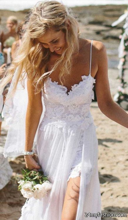 Cotton beach wedding dress 2018-2019