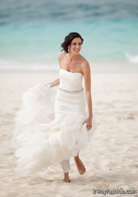 Cotton beach wedding dresses 2018-2019