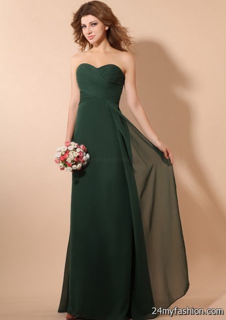Dark green bridesmaid dresses 2018-2019