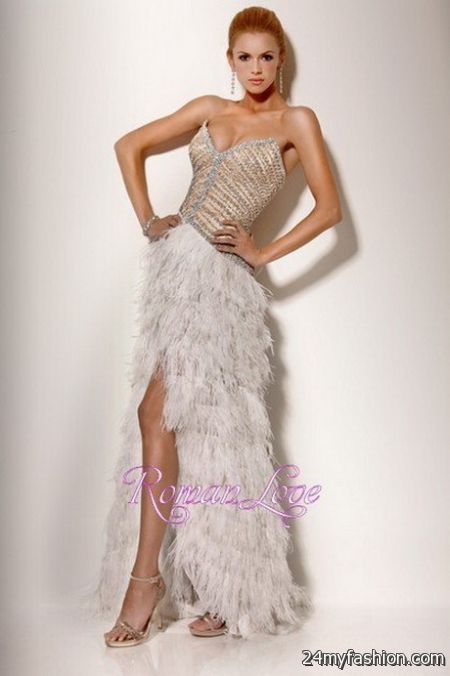 Feather cocktail dresses 2018-2019
