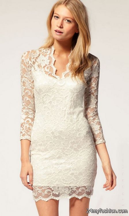 Fitted lace dress 2018-2019