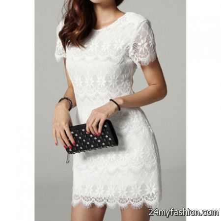 Fitted lace dress 2018-2019