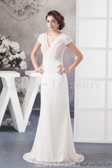 Floor length white dress 2018-2019