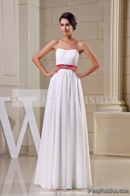 Floor length white dress 2018-2019