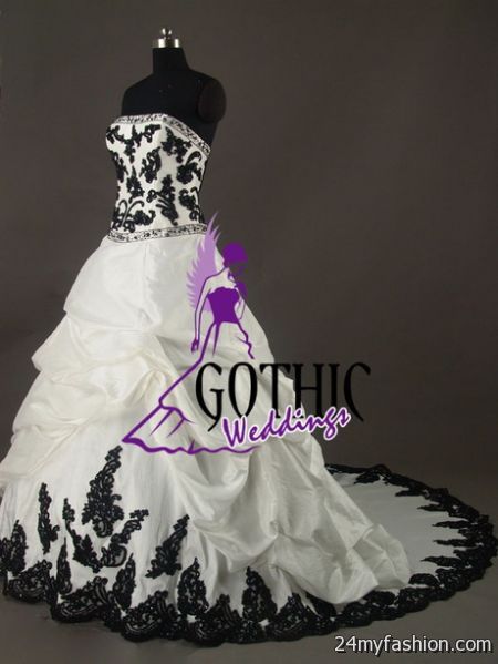 Gothic wedding gowns 2018-2019
