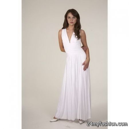 Grecian white dress 2018-2019