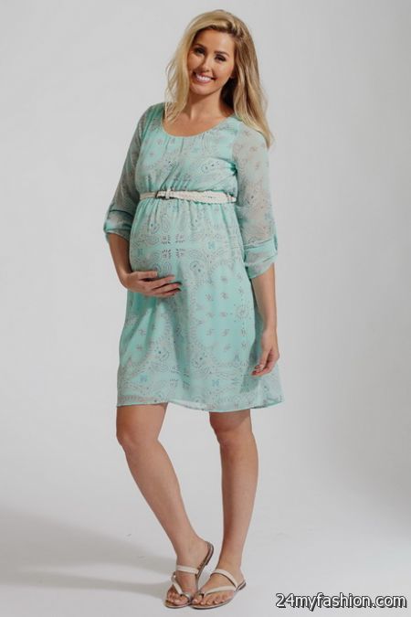 Green maternity dresses 2018-2019