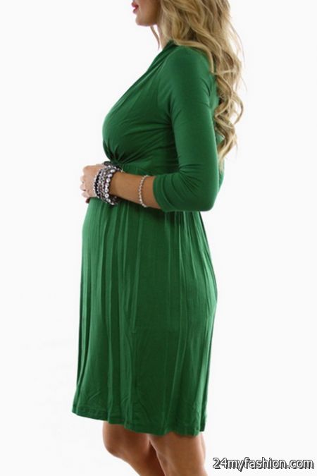 Green maternity dresses 2018-2019