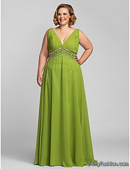 Green plus size dresses 2018-2019
