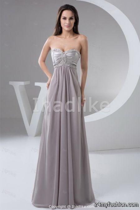 Grey evening gowns 2018-2019