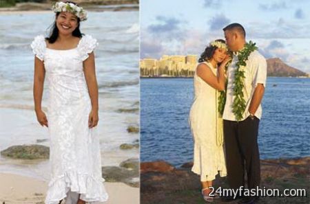 Hawaiian beach wedding dress 2018-2019