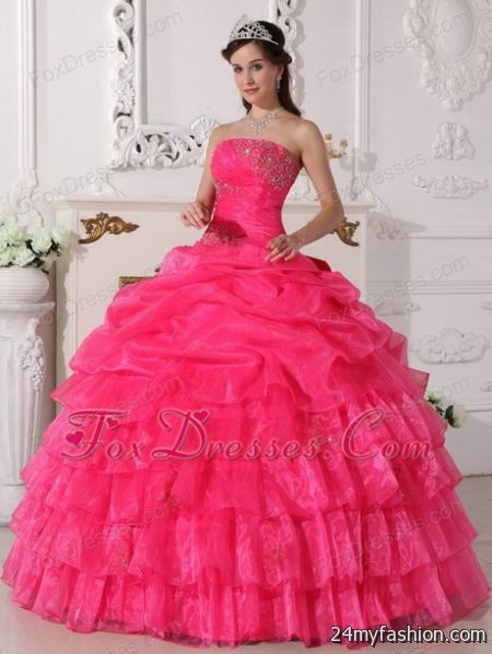 Hot pink party dresses 2018-2019