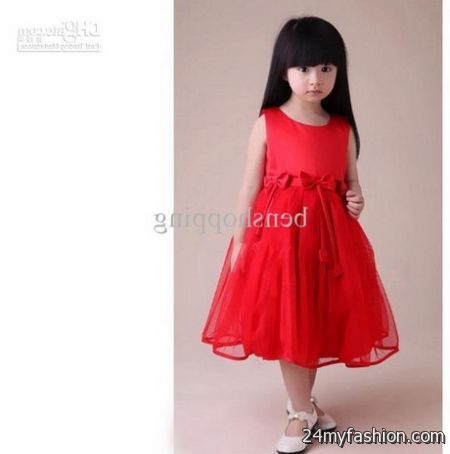 Kids red dress 2018-2019