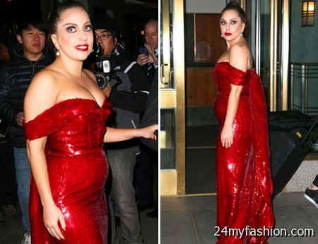 Lady gaga red dress 2018-2019
