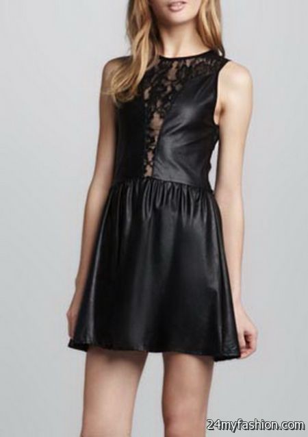 Leather and lace dresses 2018-2019