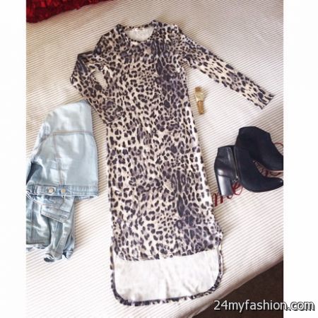 Leopard print maternity dress 2018-2019