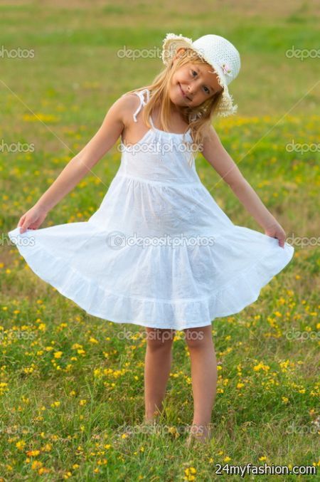 Little girls white dresses 2018-2019
