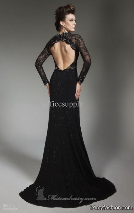 Long black gowns 2018-2019