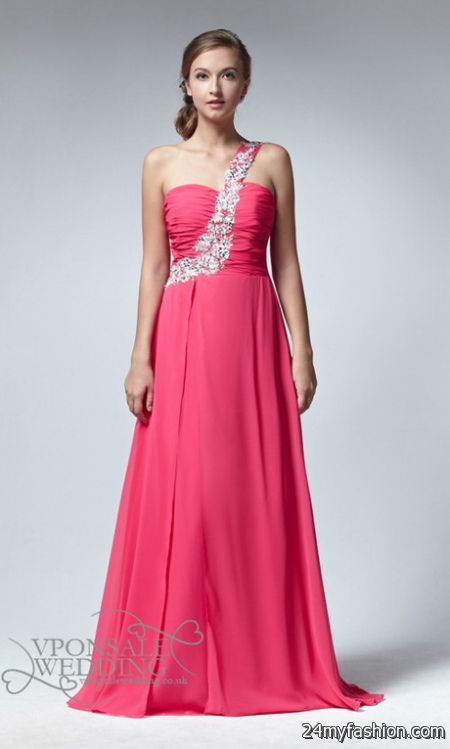 Long pink bridesmaid dresses 2018-2019