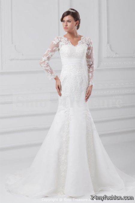 Long sleeve lace wedding gowns 2018-2019