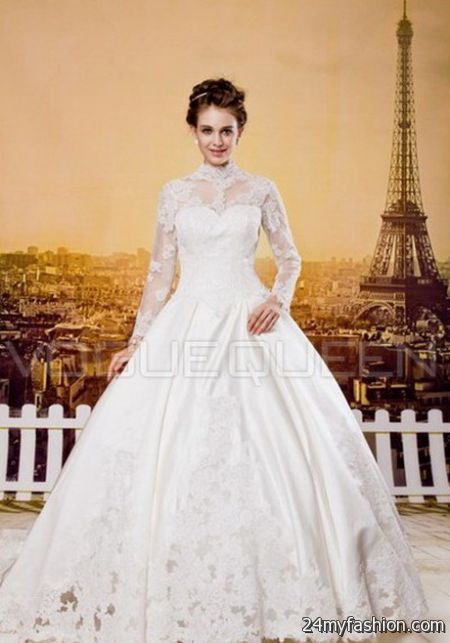 Long sleeved ball gowns 2018-2019