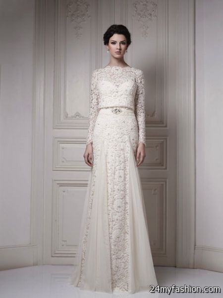 Long sleeved wedding gowns 2018-2019