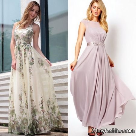Long summer dresses for weddings 2018-2019