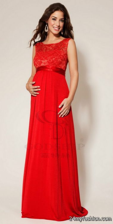 Maternity red dress 2018-2019