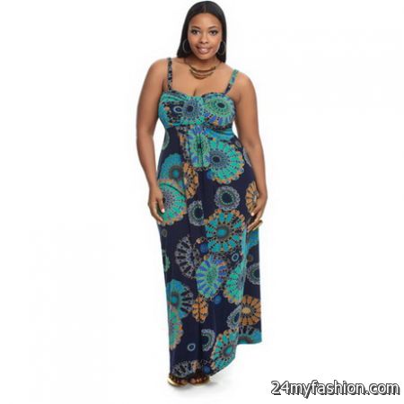 Maxi dresses for plus size women 2018-2019