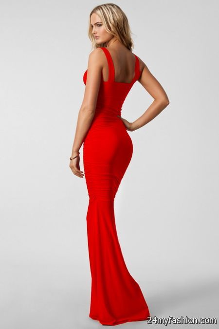 Maxi red dress 2018-2019