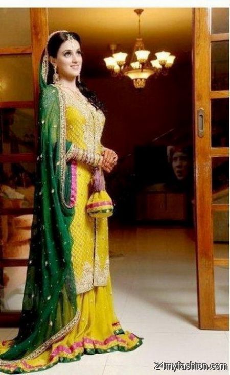 Mehndi bridal dresses 2018-2019