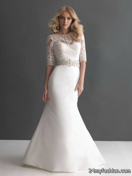 Modest wedding gowns with sleeves 2018-2019