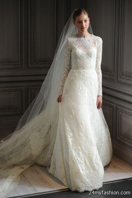 Monique lhuillier lace wedding dress 2018-2019
