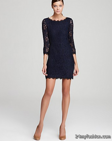 Navy and lace dress 2018-2019