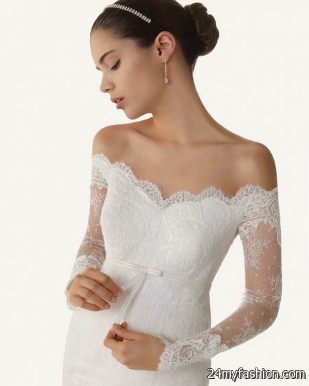 Off the shoulder lace wedding dress 2018-2019