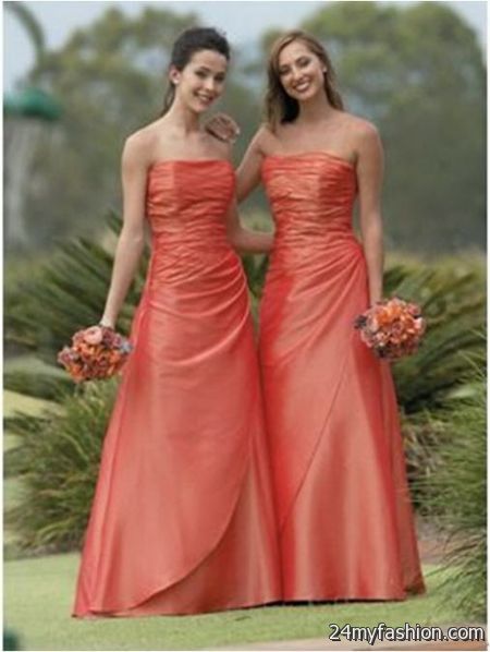 Orange bridesmaids dresses 2018-2019