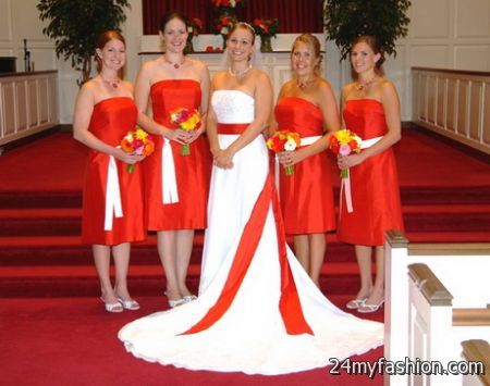 Orange bridesmaids dresses 2018-2019