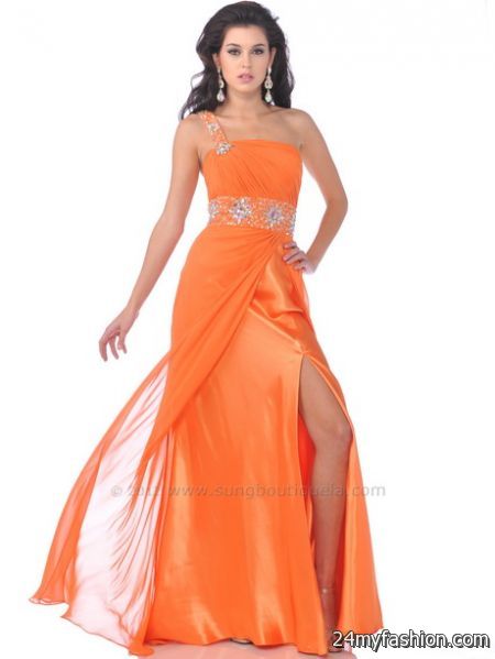 Orange formal dresses 2018-2019