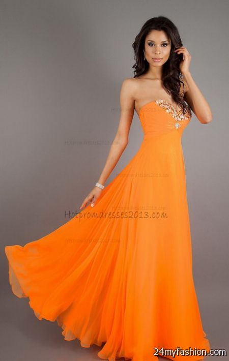 Orange formal dresses 2018-2019