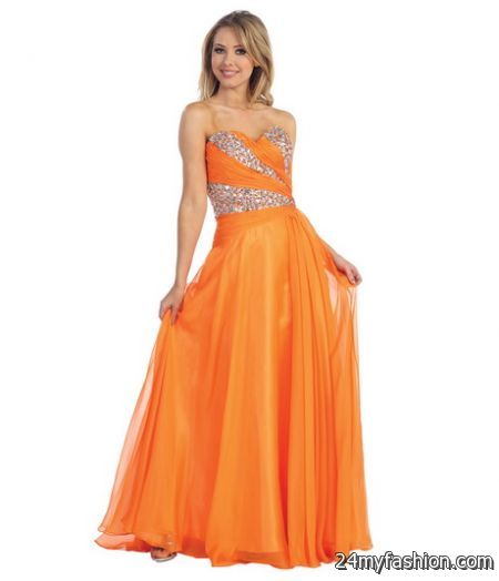 Orange homecoming dresses 2018-2019