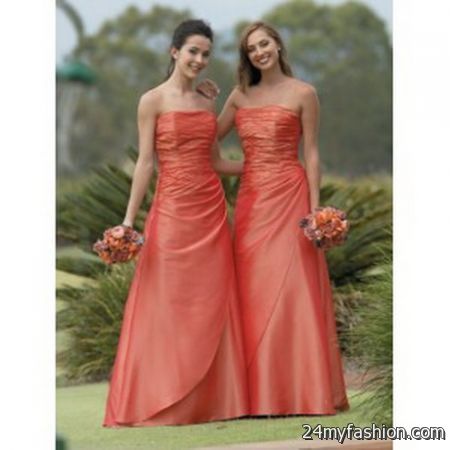Persimmon bridesmaid dresses 2018-2019