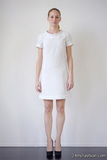 Plain white dresses 2018-2019