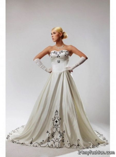 Plus size wedding dresses with color 2018-2019