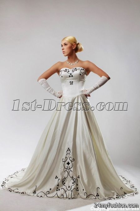 Plus size wedding dresses with color 2018-2019