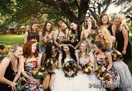 Print bridesmaid dresses 2018-2019