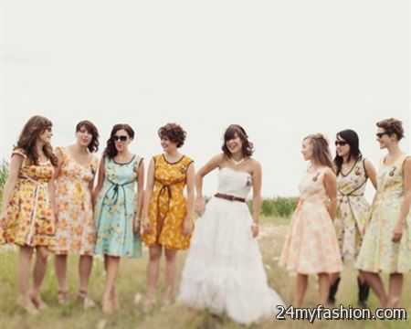 Print bridesmaid dresses 2018-2019