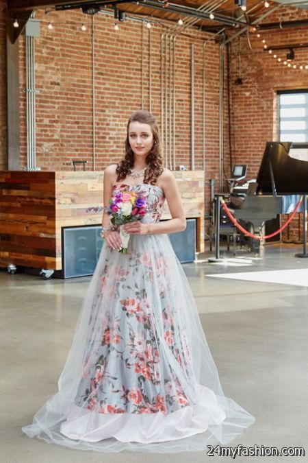 Print wedding dresses 2018-2019
